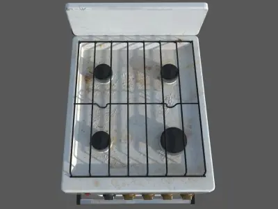 USSR Gas stove Elekta  Free 3D model
