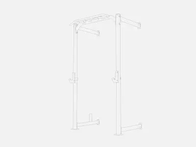 ONE Wall-Mounted Folding Squat Rack Low-poly 3D model