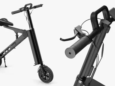  Light Folding Urban E-Bike Black 