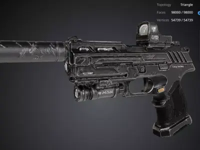 Pistol 3D model order