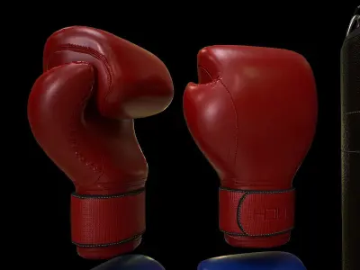 PUNCH Boxing Package Low-poly 3D model