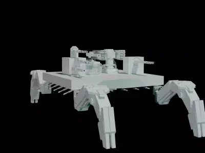 army weapon  Low-poly 3D model