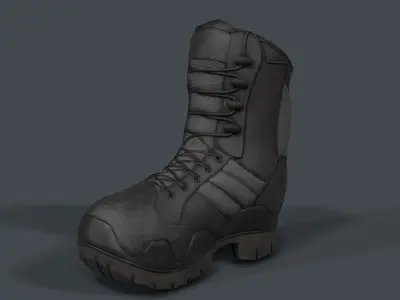 Military Boot Low-poly 3D model