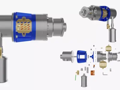 Pneumatic Valve Assembly 3D model