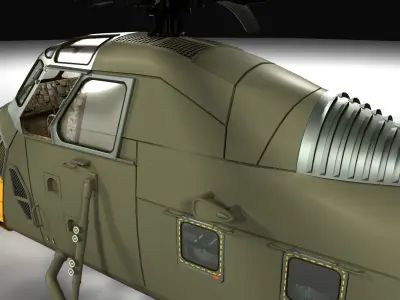 Sikorsky H-34 3D model