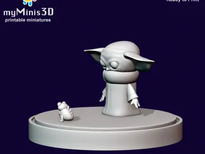 Baby Yoda Grogu Miniature 3D print model