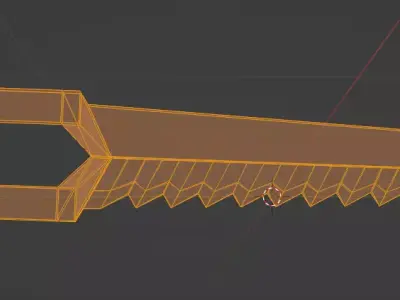 hacksaw knife Low-poly 3D model