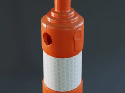 Cone Balizador T Low-poly 3D model