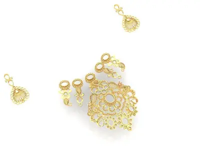 mango Necklace and heart design 3D print model