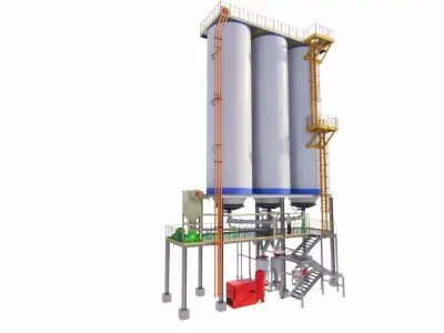 industrial tank factory industry storage equipment 3d model 3D model