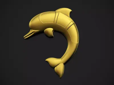 Dolphin golden Free 3D print model