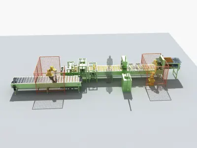 Industrial Equipment 17 - Sandwich Burger Production Line 3D model