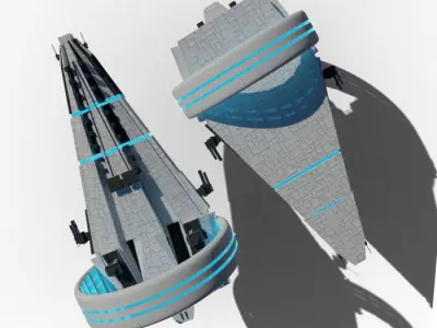 Spaceship 2 lego Low-poly 3D model