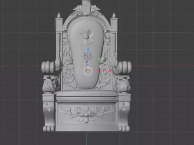 king throne 3D model