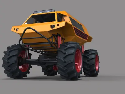 Fat mud truck 3D model