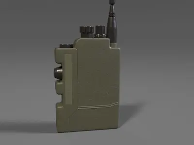 ANPRC 343 Modern Military Infantry Radio Model Game Ready Low-poly 3D model