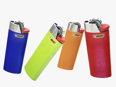 Lighter colorful lighters Low-poly 3D model