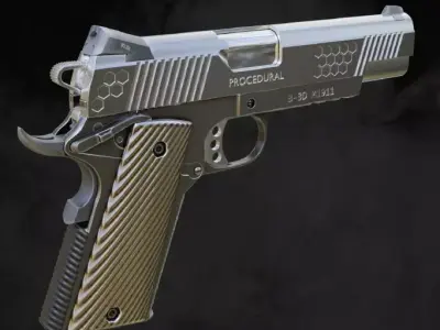 M1911 Pistol - Blender cycles 3D model