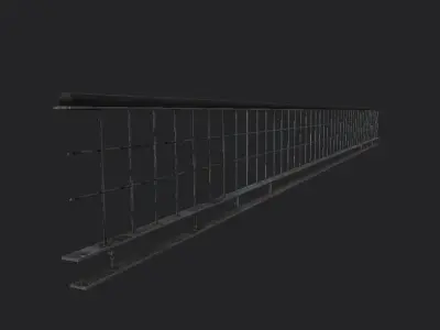 Grills and fences Low-poly 3D model