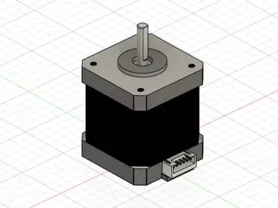 Stepper Motor NEMA 17 Detailed Free 3D print model
