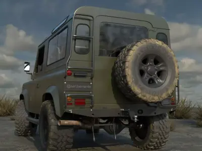 Land Rover Defender 90 - 1998 3D model