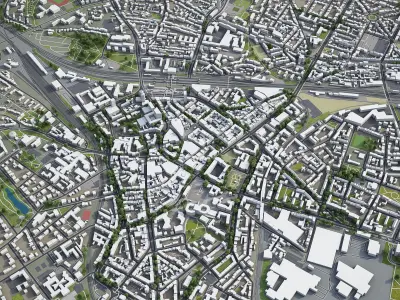 Bochum - 3D City Model Low-poly 3D model