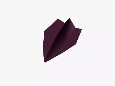Paper Plane Pink Low-poly 3D model