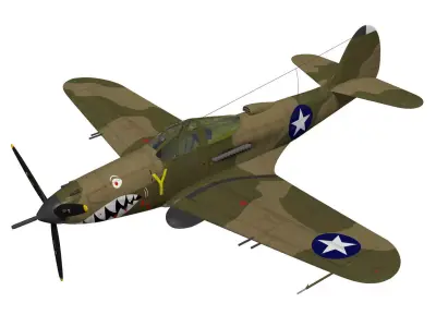 Bell P-400 Airacobra 3D model purchase