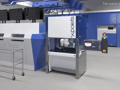  Modern Bioprinter Rigged for Cinema 4D 