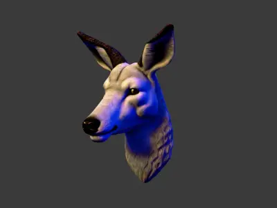 Animal Head Low-poly 3D model 13