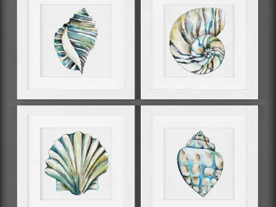 Picture Frames  Low-poly 3D model