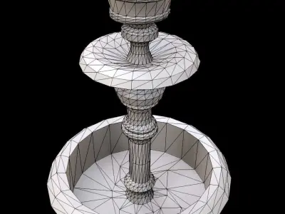 Fountain - PBR - Textured Low-poly 3D model