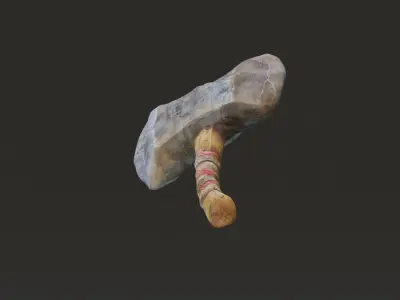 Stylized Stone Tomahawk 3D model