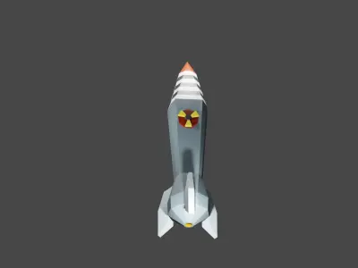 Nuke missile to keep world in peace  Free low-poly 3D model