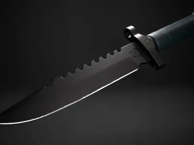 Wolf 1 Knife Low-poly 3D model