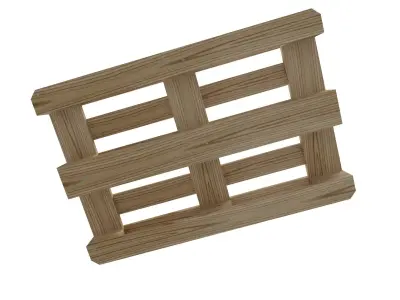 Wood pallet EUR Low-poly 3D model