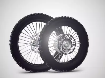 Motorcycle Tire Low-poly 3D model