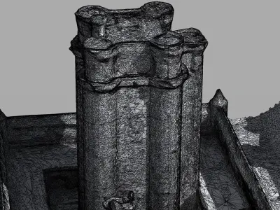 Castle Low-poly 3D model 2