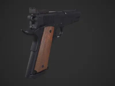 Colt 1911 Low-poly 3D model 3