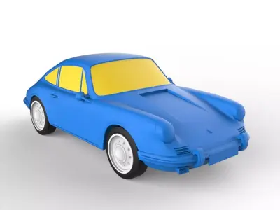 Porsche 912 1966 Classic Car 3D print model