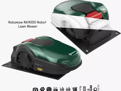 Robot Lawn Mower Robomow RK4000 Pro with charger 3D model