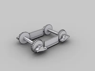 Lowpoly Tram 10 Low-poly 3D model