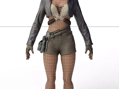 Tactical Girl - Stylized Warrior 3D model