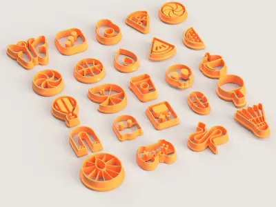 SMALL PART 2 POLYMER CUTTER SET 3D print model