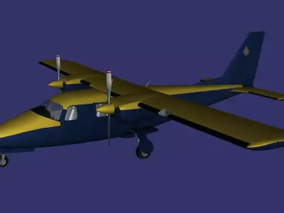 Partenavia P 68 Free low-poly 3D model purchase