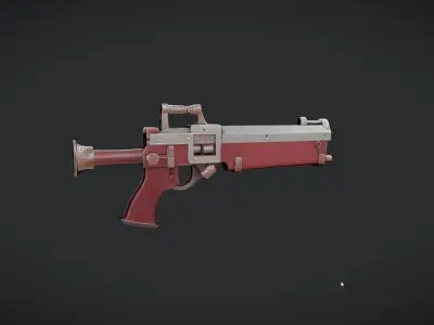 futuristic sci-fi gun 3D model purchase