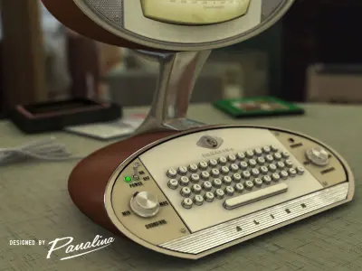 Vintage Computer Alien design 1955 - c4d fbx 3ds 3D model