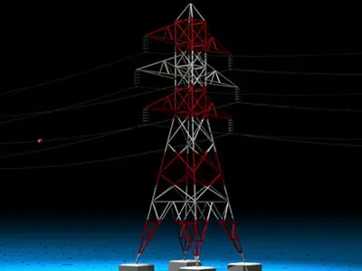 Power tower 3D model purchase