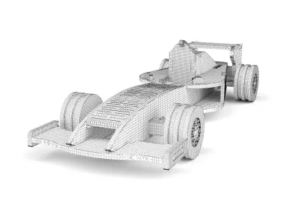 Wooden toy car 49 3D model