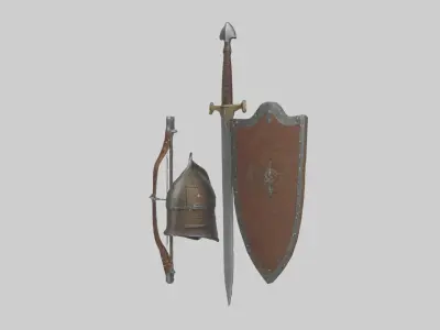 Medieval Weaponry Mod 1 Low-poly 3D model
